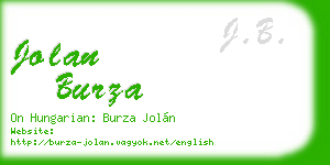 jolan burza business card
